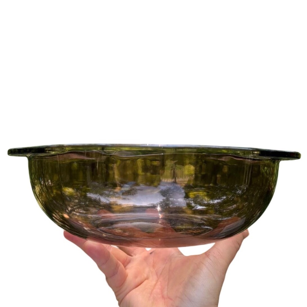 Vintage Pyrex Fireside Smoked Glass Mixing Bowl 024 2L | Brown Amber Glass Dish